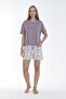 Women's Cotton Lycra Short Sleeve Shorts Suit 17289 - 2