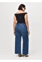 Catherin High Waisted Culotte Jean Pants - 5