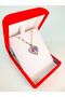 Luxury Velvet Box |   Zircon Stone Heart Necklace Silver Color |   February 14 Valentine's Day Gift - 5