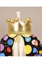 Galaxy Themed Costume, Cloak and Crown Set, Black, Fun and Colorful Clothing Set - 2