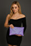 Lilac Letter Sequin Sequined Hand, Makeup, Evening Bag, Evening Dress Bag