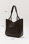 Bitter Brown D30 Snap Fastener Single Strap Modern Large Volume Daily, Business and School Women's Shoulder Bag - 2