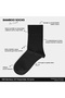 6-Piece Bamboo Premium Black, Anthracite, Gray - Seamless Boxed Breathable Classic Men's - Women's Socks 3560 - 4