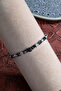 Aquamarine & Hematite Natural Stone Macrame Bracelet - 5