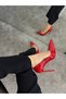 Women's Red Patent Leather Sole Red Heeled Stiletto Model Classic Heeled Shoes