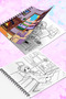Bold and Easy Anime Style Living Rooms - 20X20 cm Large Painting Book, for Kids and Adults - 4