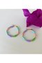 Vip Manifesto Colorful Clip-On Stainless Steel Hoop Earrings - 6