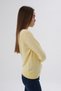 Yellow 100% Organic Cotton Crew Neck Knitwear Sweater Blouse Trıst-6101 - 3