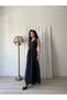 Black Crepe Gilet Dress - 7