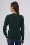 Women's Emerald 100% Organic Cotton Crew Neck Knitwear Sweater Blouse Trıst-6101 - 4