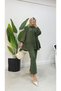 Women's Ruffled Skirt Hijab Tunic Pants Set-Brc1316
