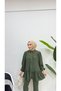 Women's Ruffled Skirt Hijab Tunic Pants Set-Brc1316 - 5