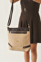 Mirella Sterling Wicker Brown Women's Daily Stylish Cross-Handle Shoulder Bag - 2