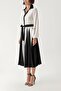 Black and White Two-color godeli shirt dress 94339 - 3