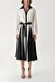 Black and White Two-color godeli shirt dress 94339 - 2
