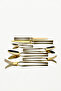 Marbella Full Gold 12-Person 84-Piece Boxed Cutlery Set - 4