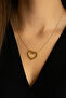 Heart Figured Gold Steel Necklace - 4