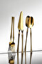 Marbella Full Gold 12-Person 84-Piece Boxed Cutlery Set - 5