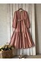 Modest Orange Crinkle Poplin Layered Dress - 5