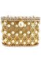 Vintage Rhinestone Bird Cage Dinner Bag – Hollowed-Out Metal Mesh Pearl Bucket Clutch with Handle