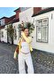 Women's Lemon Yellow Openwork Look Basic Knitwear Cardigan - 2