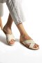 Cream Cross Women's Slippers Outdoor and Indoor Slippers - 3