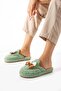 Green Bow Tie Winter Women's Slippers - 4