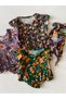 Baby Girl 100% Cotton Fabric Ruffled Dress and Headband - 3