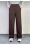 Brown Lycra Velcro Closure Women's Palazzo Pants - 5