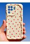 Reno 5 Lite Case with Camera Protection Wave Edge Red Heart Pattern Silicone Cover - 7