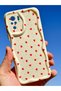 Redmi Note 10/10S Case Camera Protected Wave Edge Red Heart Pattern Silicone Cover - 8