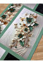 3D Floral Patterned Table Runner & 4-Piece Supla Set - 3