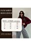 Women's Crew Neck Soft Claret Red Oversize Sweater - 2