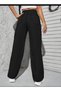 2021 Women's Lycra Palazzo Jeans Denim Trousers - Black - 4