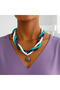 Amethyst Agate Turquoise 3 Row Necklace Protection and Communication Strengthening Necklace - 6