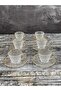 Glass Hammer Series Frosted Glass Gilt Coffee Cup Set for 6 Persons 90ml - 6