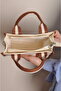 Women's Canvas Cross Strap Tote Hand and Shoulder Bag Şi̇la - 4
