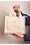 Women's Canvas Cross Strap Tote Hand and Shoulder Bag Şi̇la - 2