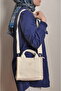 Women's Canvas Cross Strap Tote Hand and Shoulder Bag Şi̇la - 5