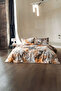 Vienta Premium 100% Cotton Satin Double Duvet Cover Set - Orange - 2