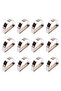 12 Pieces - D Ring Napkin Rings (Not Included) Silver New Year and Ramadan - Metal Accessory - 3