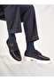 Alves Men's Genuine Leather Handmade Navy Blue Casual Shoes - 6
