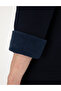 Navy Blue 3 Thread Regular Fit Crew Neck Basic Sweatshirt 50315021-Vr033 - 7