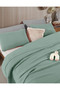 Mint Green 4 Layer Multi Muslin 100% Cotton Oversize Without Fringe 260x240cm - 4