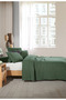 Forest Green Double 230x240 Bedspread/2 Pieces 50x70 Pillow 4 Layers Multi Muslin 100% Cotton - 3