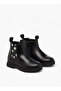 Floral Print Boots with Zip Closure