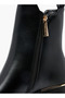 Solid Ankle Boots with Zip Closure - 4