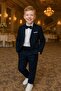 Boys' Jacket Shirt Trousers Bow Tie Three-Piece Suit 4 Pieces (Choose One Size Larger) - 4
