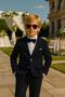 Boys' Jacket Shirt Trousers Bow Tie Three-Piece Suit 4 Pieces (Choose One Size Larger) - 5