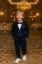 Boys' Jacket Shirt Trousers Bow Tie Three-Piece Suit 4 Pieces (Choose One Size Larger) - 2